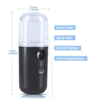 Portable Mini Facial Steamer - USB Rechargeable