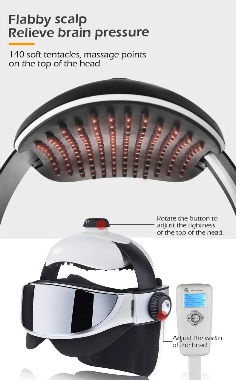 Smart Head/Eye Massager 2 in 1 Heating Air Pressure Vibration Therapy