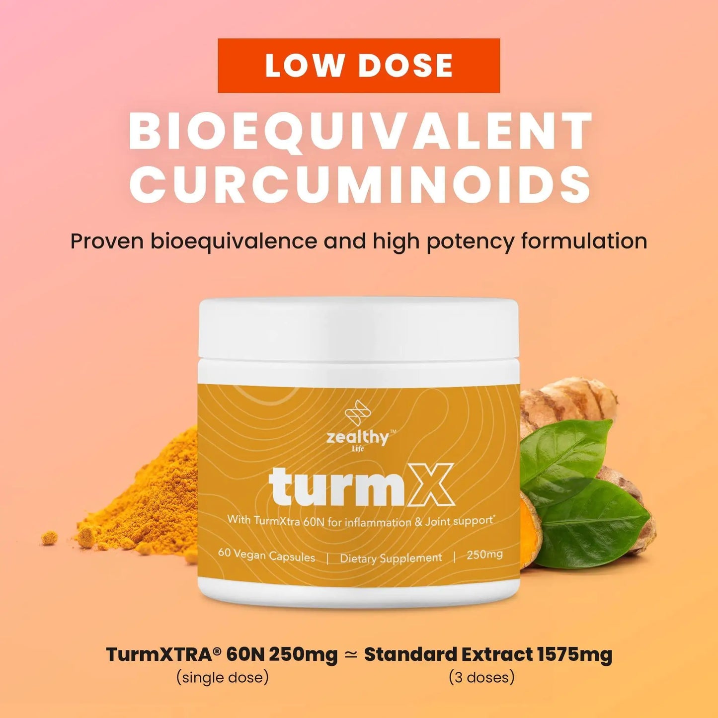 Turmeric Supplement Supports Joints, Immune System, Brain & Skin