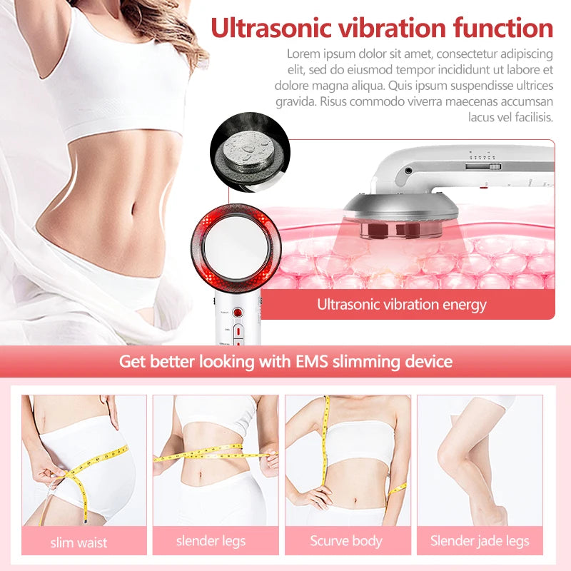 Ultrasound Cavitation EMS Face Body Slimming Massager