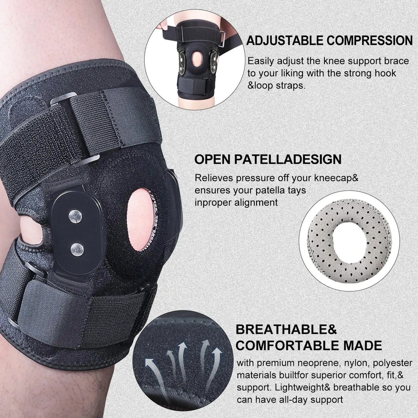 Knee Brace Hinged Support