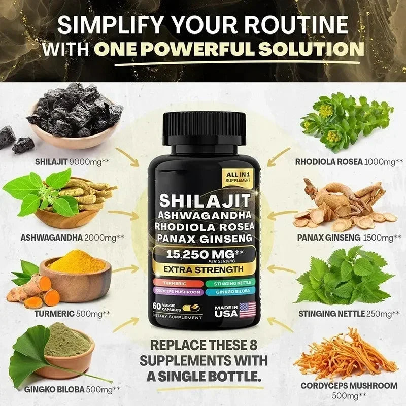 100% HIGH-PURITY SHILAJIT W/SPOON 120CT