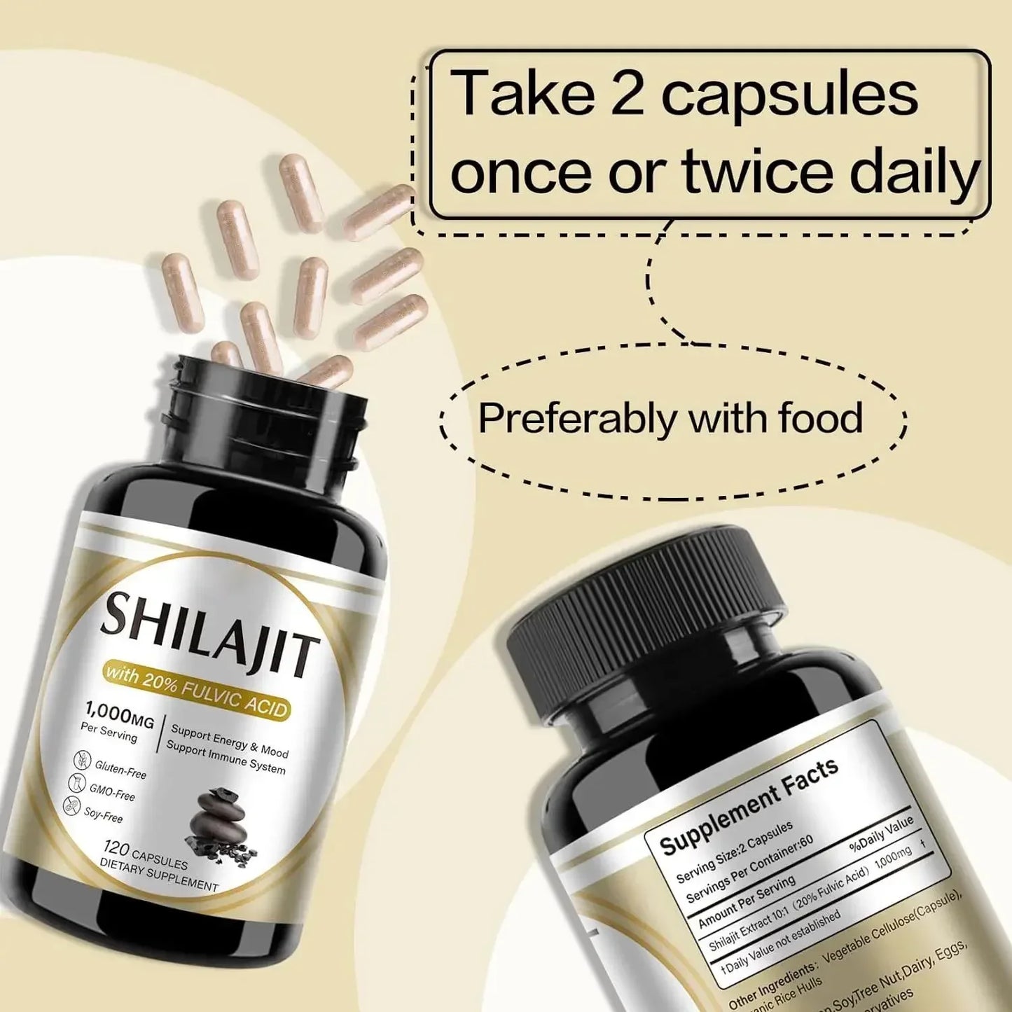 100% HIGH-PURITY SHILAJIT W/SPOON 60CT