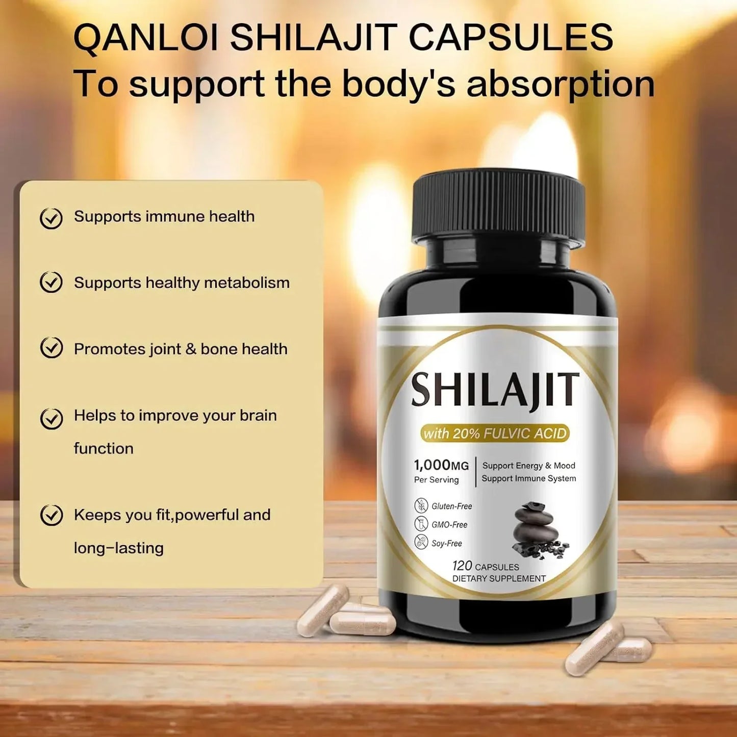 100% HIGH-PURITY SHILAJIT W/SPOON 60CT