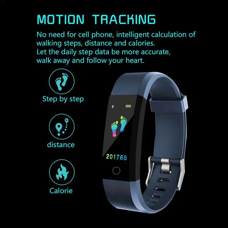 Waterproof Blood Pressure Pedometer Watch