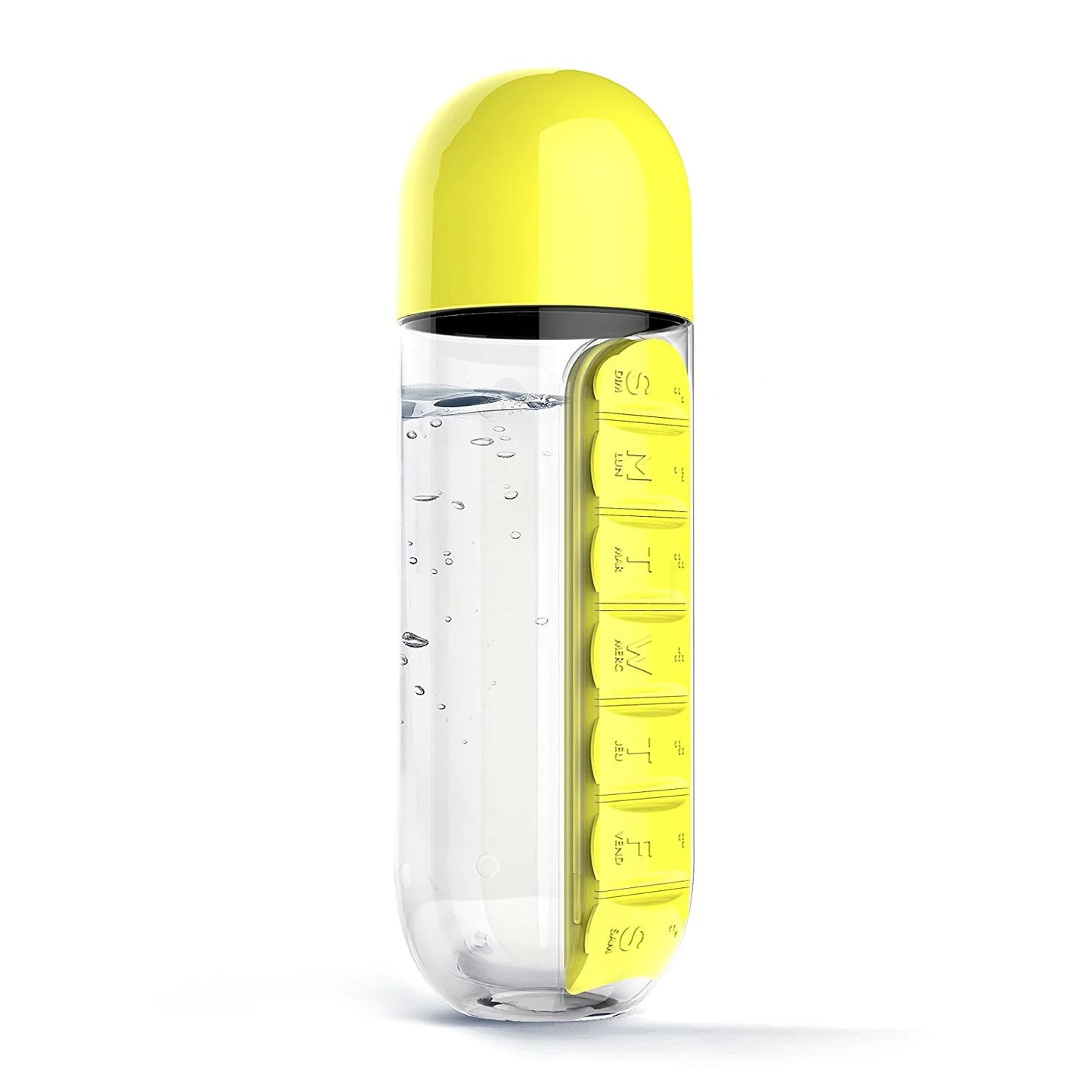 Pill Compartment Water Bottle