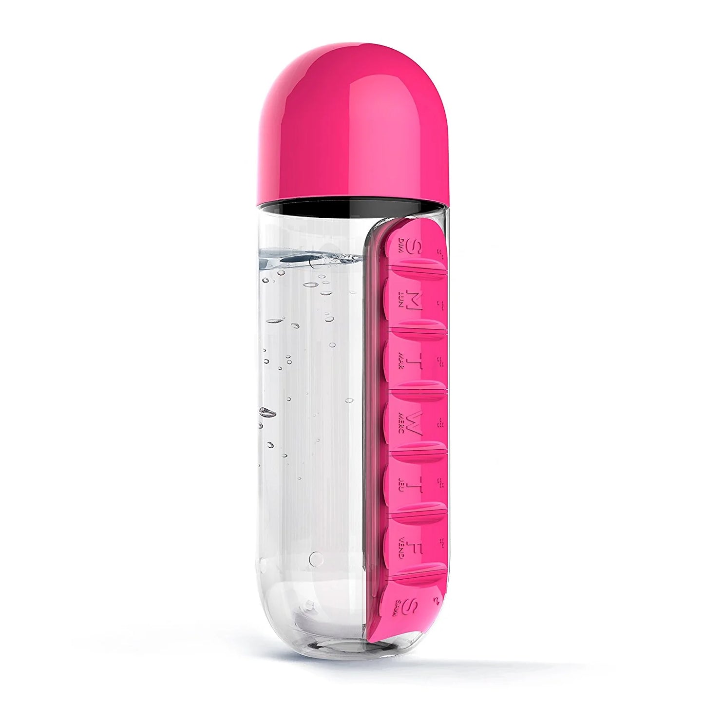 Pill Compartment Water Bottle