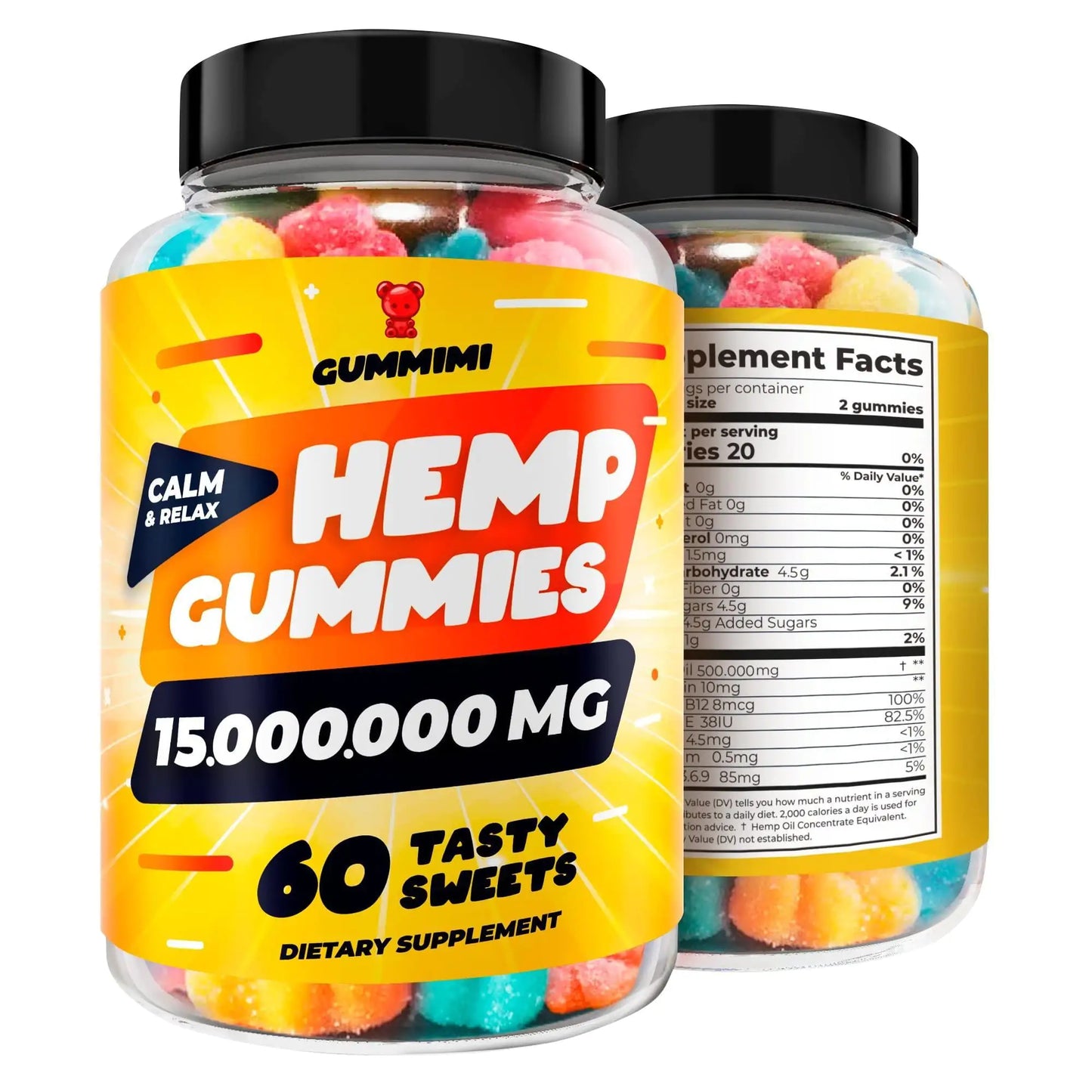 All Natural Gummies High Potency feel Reenergized & beat Fatigue