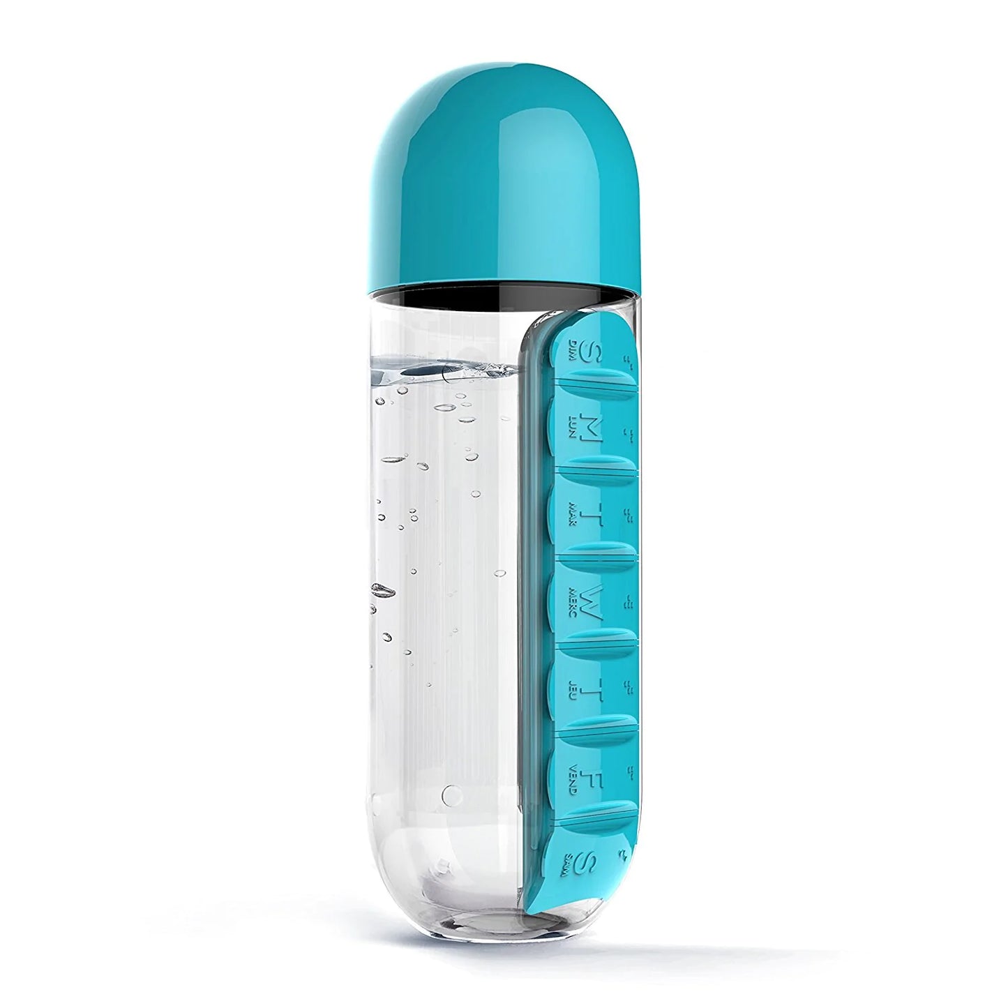 Pill Compartment Water Bottle