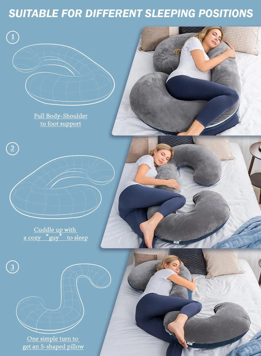 Ultimate Comfort C-Shaped Pregnancy Body Pillow